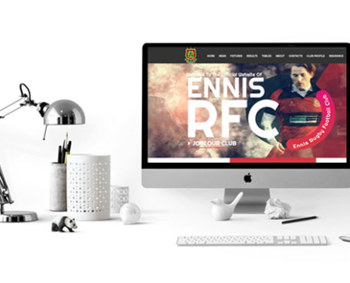 Ennis Rugby Website developed by SportLoMo